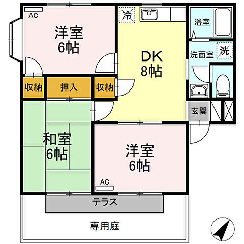 ホームズ でお部屋探し 香川県綾歌郡宇多津町浜六番丁71番3 3dk 賃料5 3万円 1階 57 95 賃貸アパート住宅情報 物件番号 取扱い不動産会社 大東建託リーシング株式会社 高松店