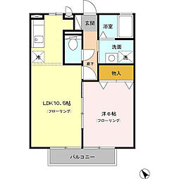 Perfume 1LDKの間取図画像