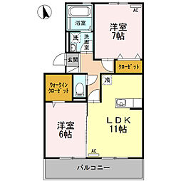 間取図画像 2LDK