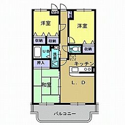 サンツ・ヤマモトC 3LDKの間取図画像