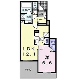 ルピナス1 1LDKの間取図画像