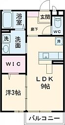 メゾン・ボナール 2階1LDKの間取り