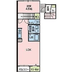 メゾンドボヌール 1LDKの間取図画像