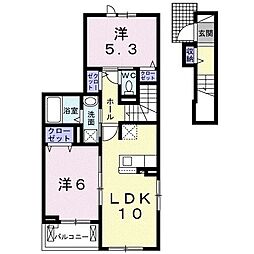 イル・チェーロ 2LDKの間取図画像