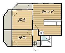 第12明智ビル 2LDKの間取図画像