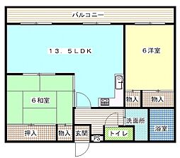 グランディール光町 2LDKの間取図画像