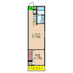 FmaisonLORE6番館 1LDKの間取図画像