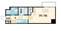 フクダ不動産新大宮マンション 1Kの間取図画像