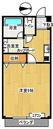 グラン・メゾン・トレビC 1Kの間取図画像
