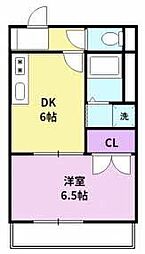 ピュアクローネ1 1DKの間取図画像