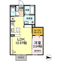 D-room道 1LDKの間取図画像