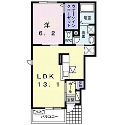 ホープ　II 1階1LDKの間取り