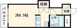 モンテメール学園前 ワンルームの間取図画像