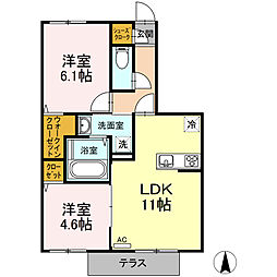 メゾン・ド・コンフォール 2LDKの間取図画像