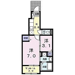 エクセレントT.Y2 1SKの間取図画像
