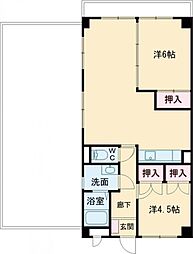ライフ21INA 2LDKの間取図画像