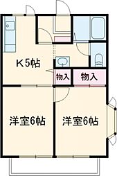 サンプレイス城南H 2Kの間取図画像