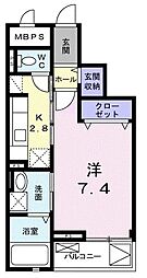 ロイヤルステイツAnnex 1Kの間取図画像