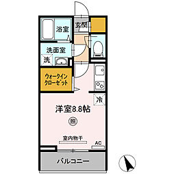 富士マンション ワンルームの間取図画像