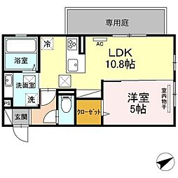 ボナール・三ツ石 1LDKの間取図画像