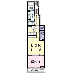 パストラーレ 1LDKの間取図画像
