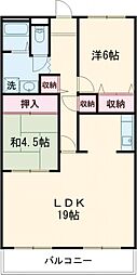 スカイヒルズ新道出 2LDKの間取図画像