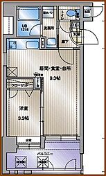 アクタス天神2 1LDKの間取図画像