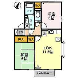 グリーンコート 2LDKの間取図画像