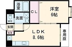 JOYFUL・HOUSE津田駅前 1階1LDKの間取り
