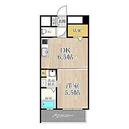 CITYSPIRE鶴見 1DKの間取図画像