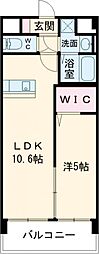 MDIアクトスペリタ折尾駅前 1LDKの間取図画像