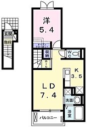 コンステレーション 1LDKの間取図画像