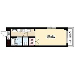 ヴァンヴェール名古屋(プラン利用可) 3階ワンルームの間取り