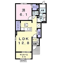 エテルノファボーレ2 1LDKの間取図画像