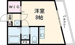 モダンアパートメント神戸湊川 ワンルームの間取図画像