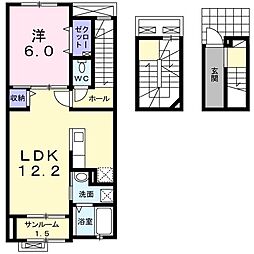 真心ん家 1LDKの間取図画像