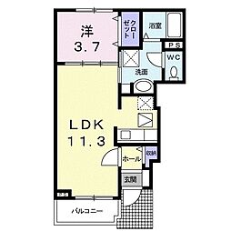 オーブ・ココ2 1LDKの間取図画像