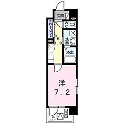 オンフォレスト・吉島 1Kの間取図画像