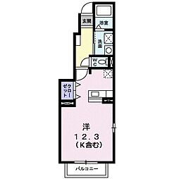 セピアコート ワンルームの間取図画像