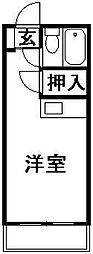 青紫苑 3階ワンルームの間取り