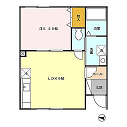 ルグラン清風 1LDKの間取図画像