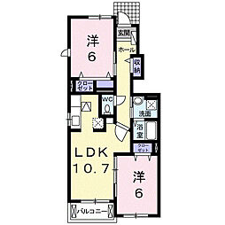 シャイニングスマイル2 2LDKの間取図画像