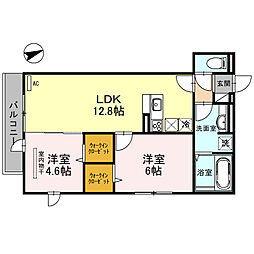 セッテ 2LDKの間取図画像