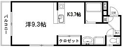 D.S.L蜆塚 ワンルームの間取図画像