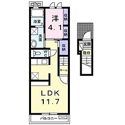 ネオトーク 1LDKの間取図画像