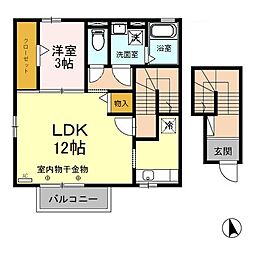 フロンテーラ 1LDKの間取図画像