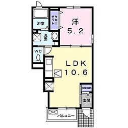 プレステージガーデン 1LDKの間取図画像