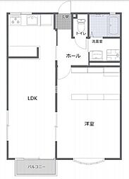 メゾンド・エフ 1LDKの間取図画像