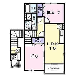 サニーコート尾畑 2LDKの間取図画像