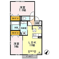 間取図画像 2LDK